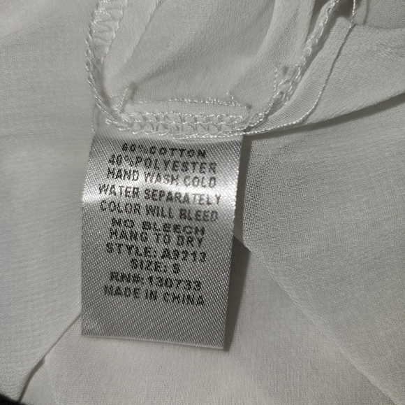 Umgee Graphic Sleeve Sheer Top | Boho Chic | Size S NWOT - Picture 4 of 5